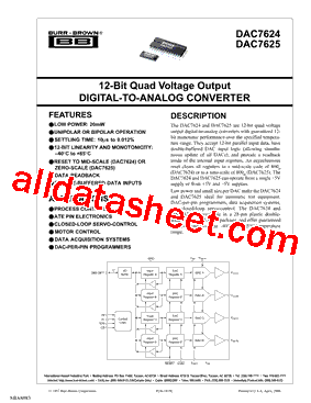 DAC7624UG4型号图片