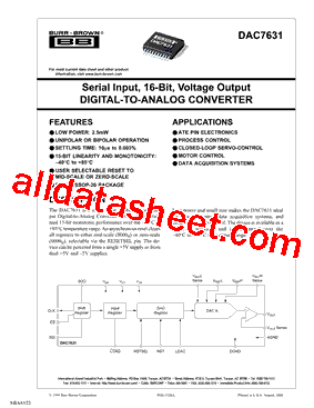 DAC7631EG4型号图片