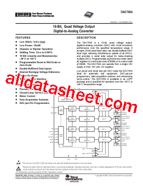 DAC7654YCR型号图片