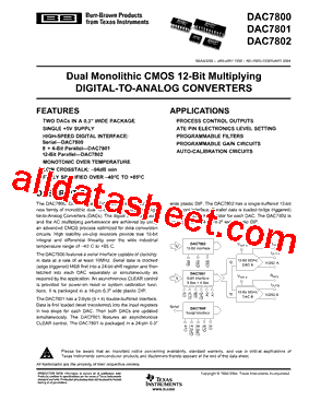 DAC7800LP型号图片