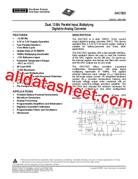 DAC7822IRTAT型号图片