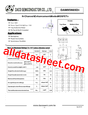 DAM95N65D型号图片