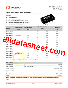 DAR1-0511F型号图片