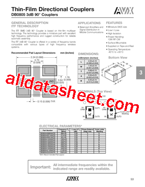 DB0805A1650AWTR型号图片