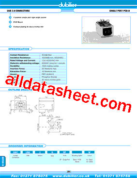 DBCUSB2BSPW型号图片