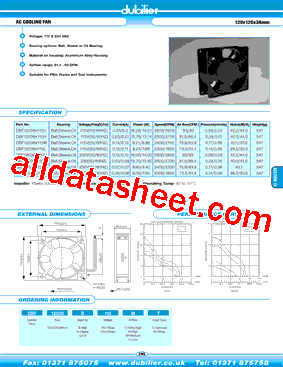 DBF12038B115MW型号图片