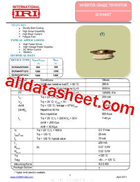 DCR444ST1212型号图片