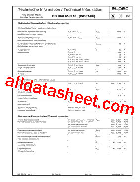 DDB6U85N16L型号图片