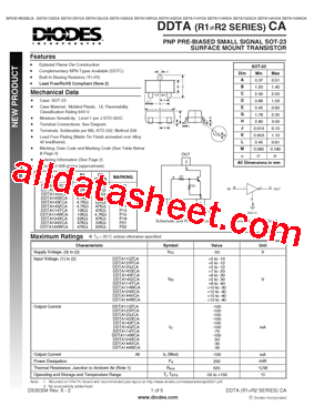 DDTA123YCA-7-F型号图片