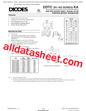 DDTC143XKA-7-F型号图片