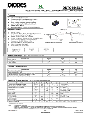 DDTC144ELP型号图片