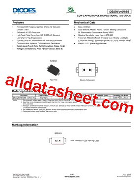 DESD5V0U1BB-7型号图片
