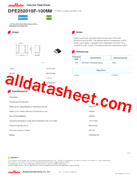 DFE252010F-100M型号图片