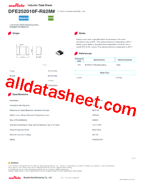 DFE252010F-R82M型号图片