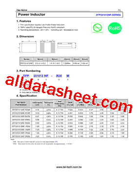 DFP201612NF-R33M型号图片