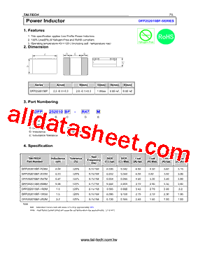 DFP252010BF-R68M型号图片