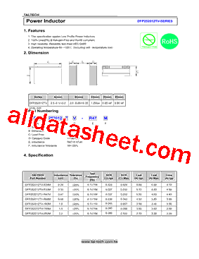 DFP252012TV-R47M型号图片