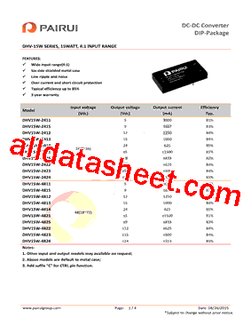 DHV15W-2411型号图片