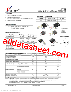 DMD4N60-TU型号图片