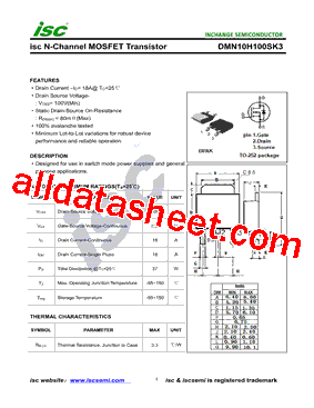 DMN10H100SK3型号图片