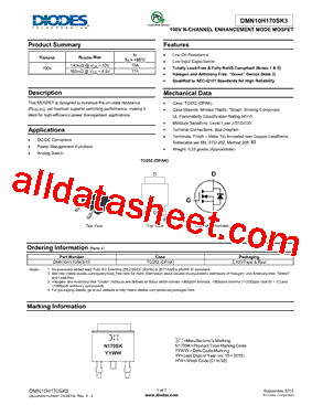 DMN10H170SK3-13型号图片