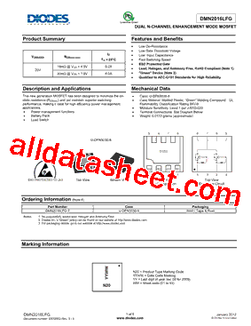 DMN2016LFG型号图片