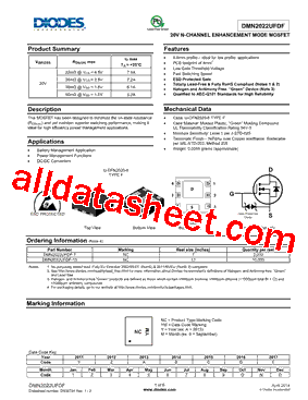 DMN2022UFDF-13型号图片