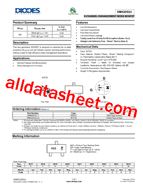 DMN2053U型号图片