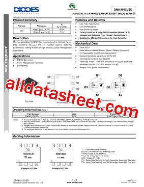 DMN3015LSD型号图片