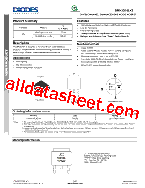 DMN3016LK3-13型号图片