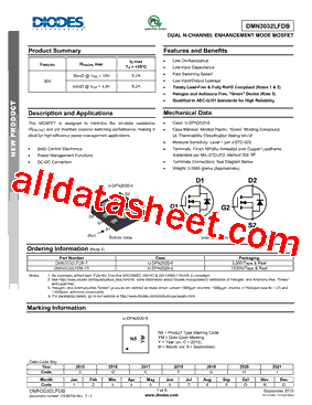 DMN3032LFDB-13型号图片