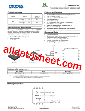 DMP3010LPS-13型号图片