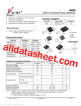 DMT3N60-TU型号图片