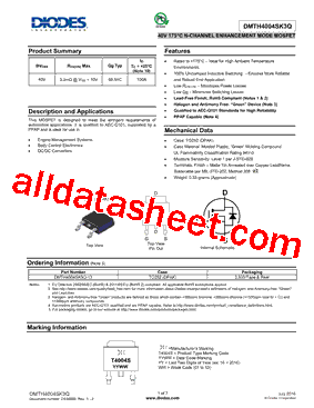 DMTH4004SK3Q型号图片