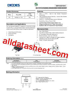 DMTH4007SK3型号图片