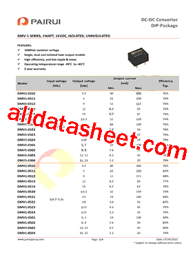 DMV1-0303型号图片