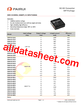 DMV10-2412型号图片