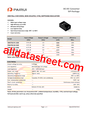 DMV7803-1500型号图片