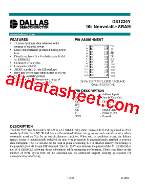 DS1220AD-150-IND型号图片