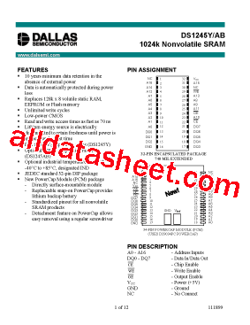 DS1245ABP-70-IND型号图片