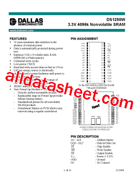 DS1250WP-100+型号图片