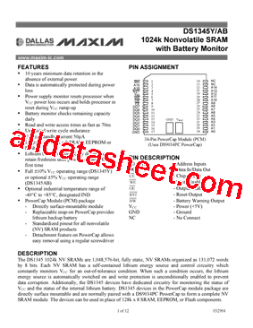 DS1345ABE-70-IND型号图片