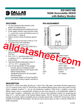 DS1345YP-100+型号图片