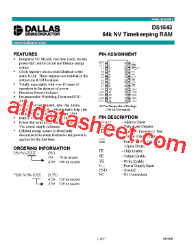 DS1543W-100型号图片