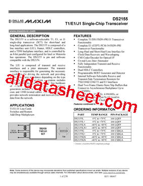 DS2155LC2+型号图片