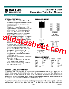 DS2502-UN型号图片