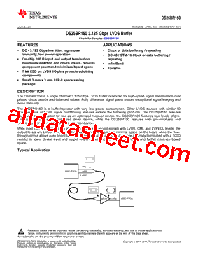 DS25BR150TSD/NOPB型号图片