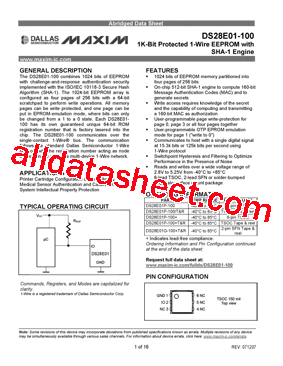 DS28E01P-100/R型号图片