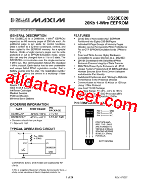 DS28EC20+T型号图片