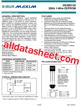 DS28EC20P+型号图片